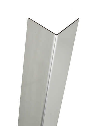 3/4 x 3/4 x 48 x 16 Gauge Stainless Steel Corner Guard, #4 Finish